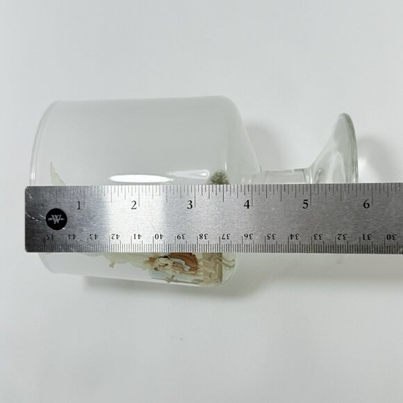 Vintage Wine Glass Cocktail Drink Angel Wing Guardian Mother Milky Frosty Cold - Picture 10 of 12